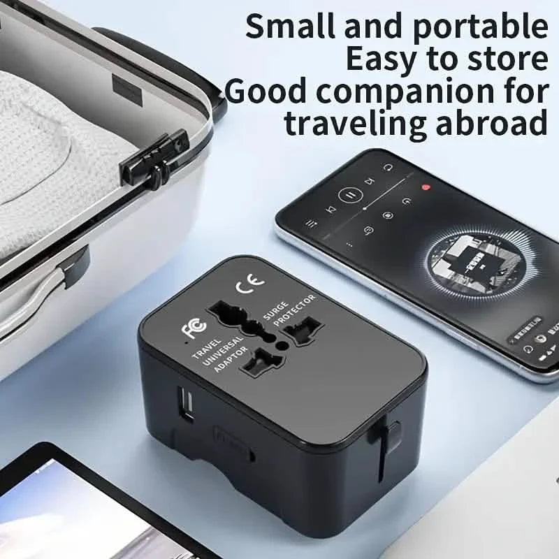 International Tragbarer Weltweiter All-in-One Reiseadapter Konverter für USA EU UK AUS