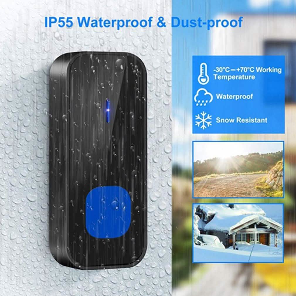 IP55 Wasserdichte drahtlose Türklingel mit mehreren Melodien