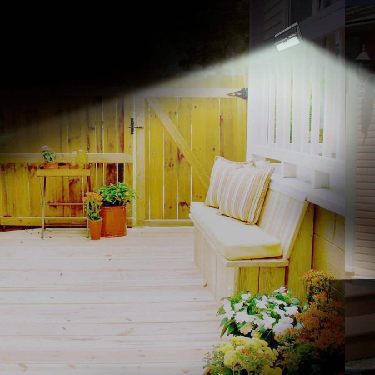 IP65 Wasserdichte Solarleuchten für Außenbereiche, 55 LEDs, Solar-Wandleuchten