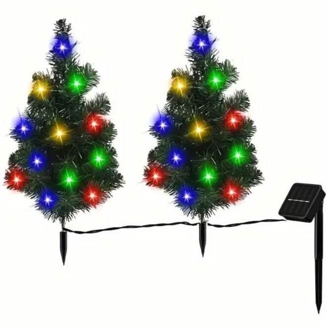 IP65 Wasserdichter, solarbetriebener, vorbeleuchteter kleiner Weihnachtsbaum