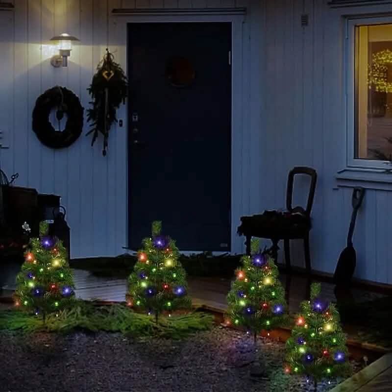 IP65 Wasserdichter, solarbetriebener, vorbeleuchteter kleiner Weihnachtsbaum