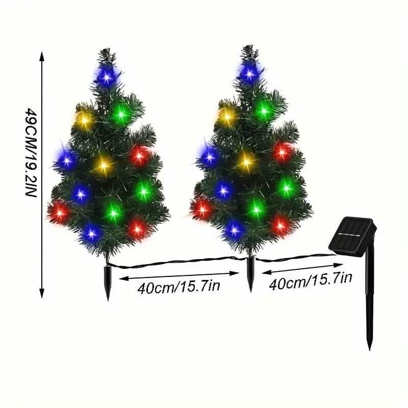 IP65 Wasserdichter, solarbetriebener, vorbeleuchteter kleiner Weihnachtsbaum