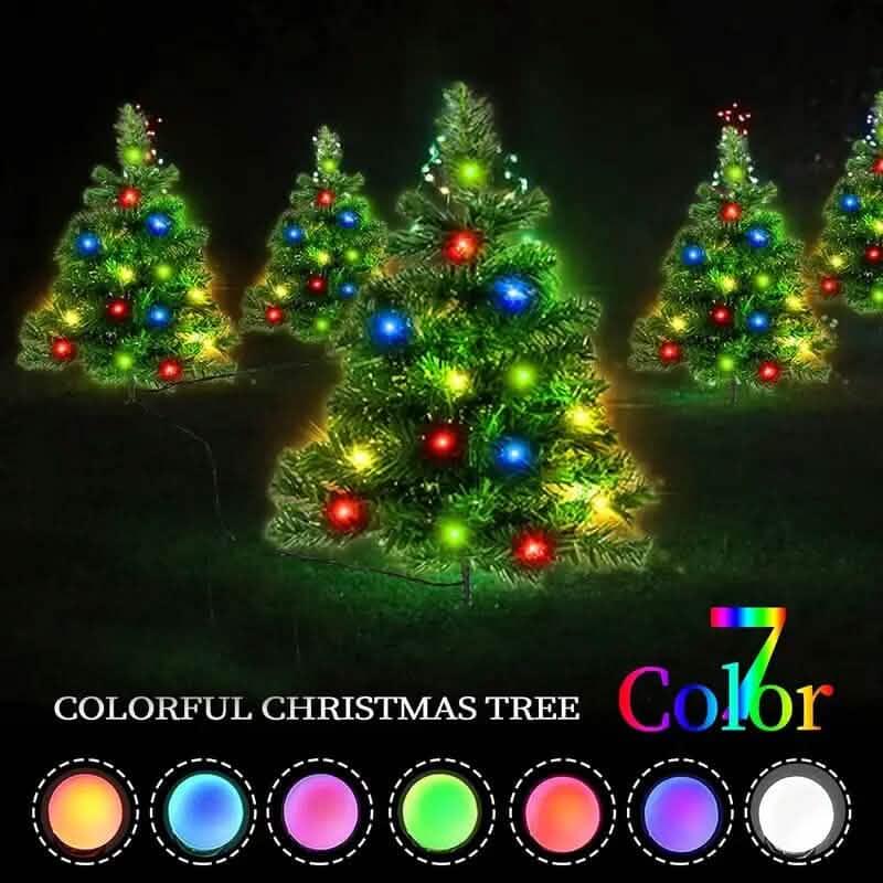 IP65 Wasserdichter, solarbetriebener, vorbeleuchteter kleiner Weihnachtsbaum