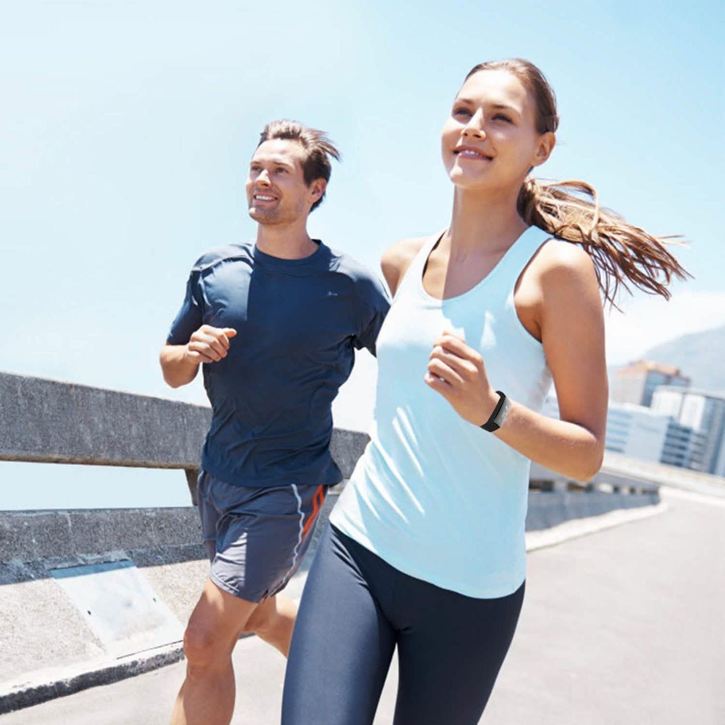 IP67 Fitness-Tracker-Uhr mit Herzfrequenzmesser und Schrittzähler