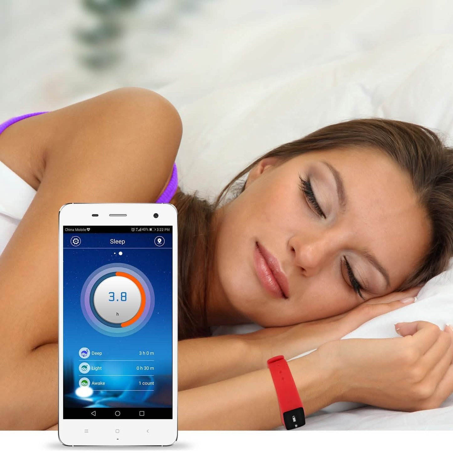 IP67 Fitness-Tracker-Uhr mit Herzfrequenzmesser und Schrittzähler
