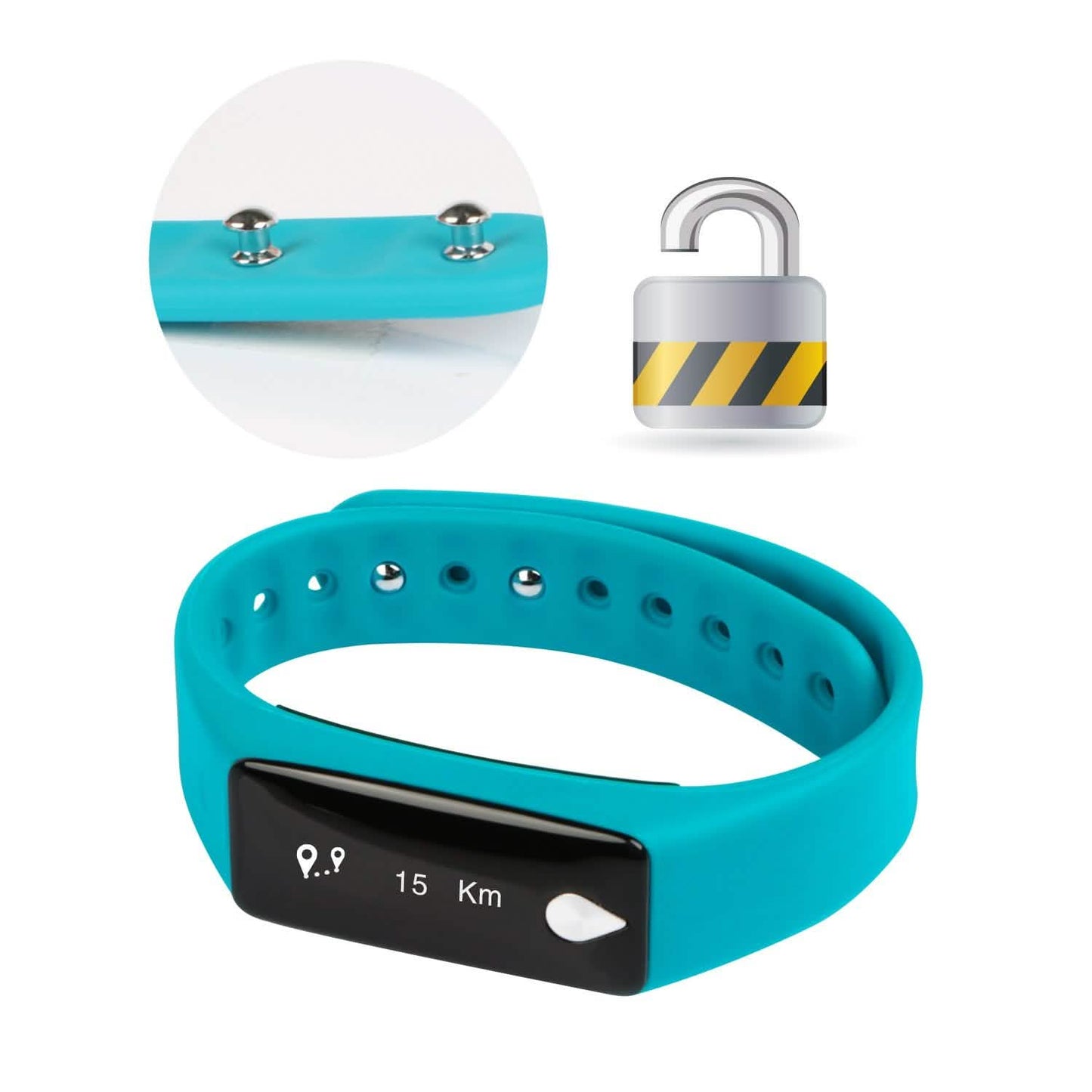 IP67 Fitness-Tracker-Uhr mit Herzfrequenzmesser und Schrittzähler
