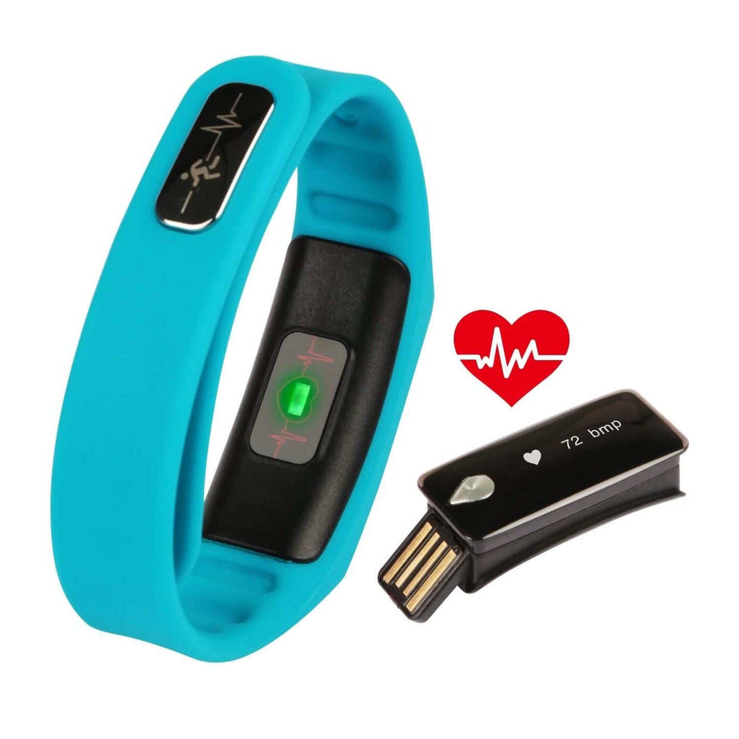 IP67 Fitness-Tracker-Uhr mit Herzfrequenzmesser und Schrittzähler