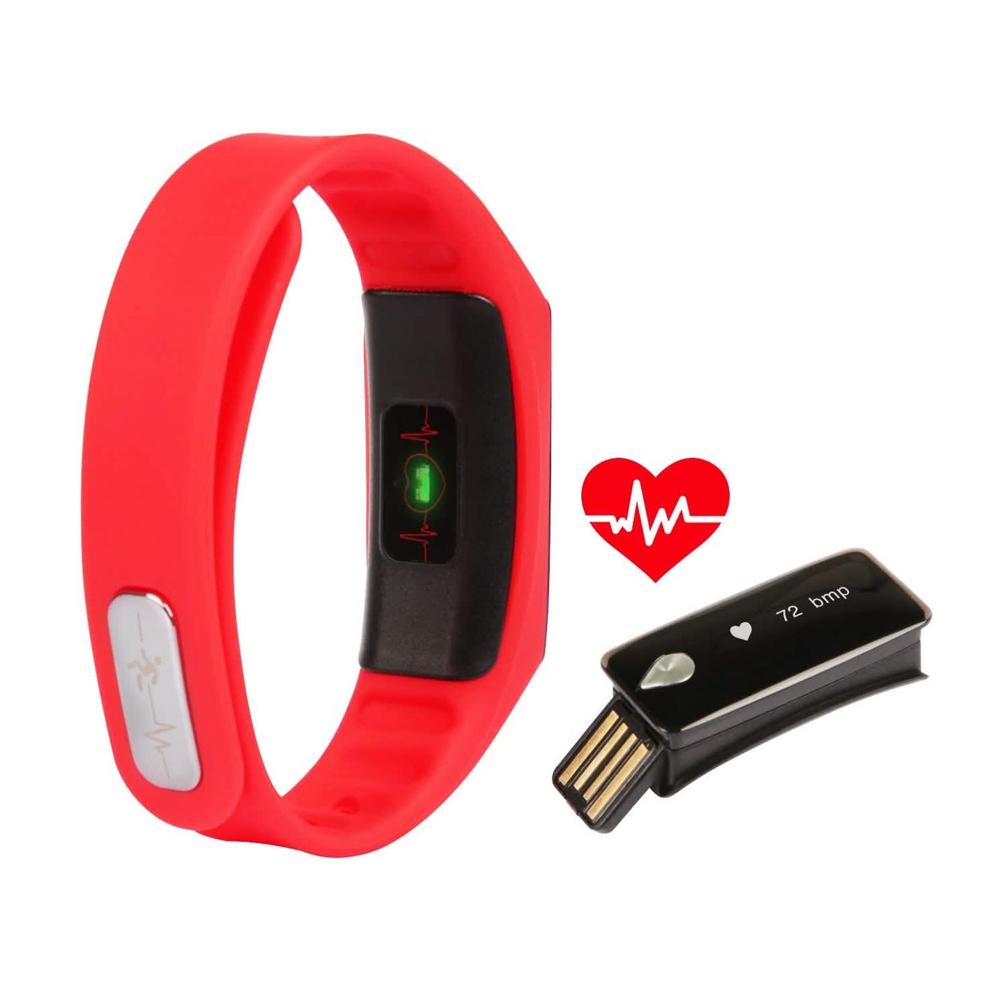 IP67 Fitness-Tracker-Uhr mit Herzfrequenzmesser und Schrittzähler