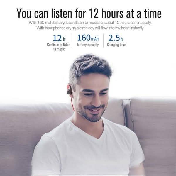 IPX5 Wasserdichte Stoßbass-Stereo-Wireless-Bluetooth-Kopfhörer
