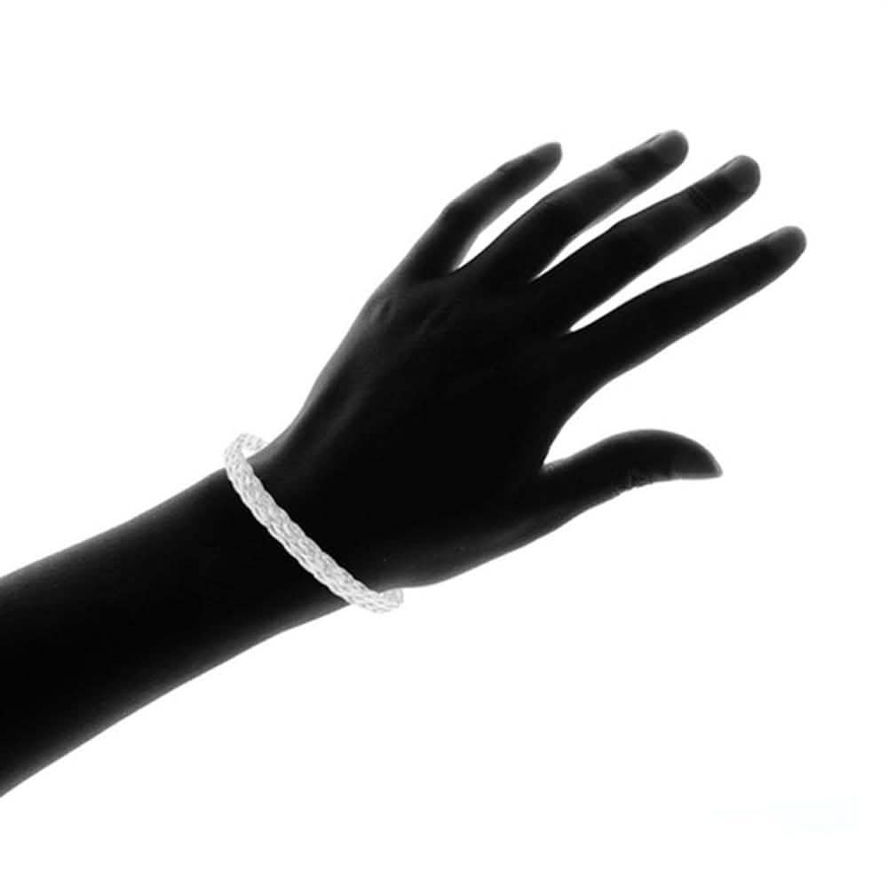 Italienisches geflochtenes Schlangenkettenarmband aus Sterlingsilber von Verona