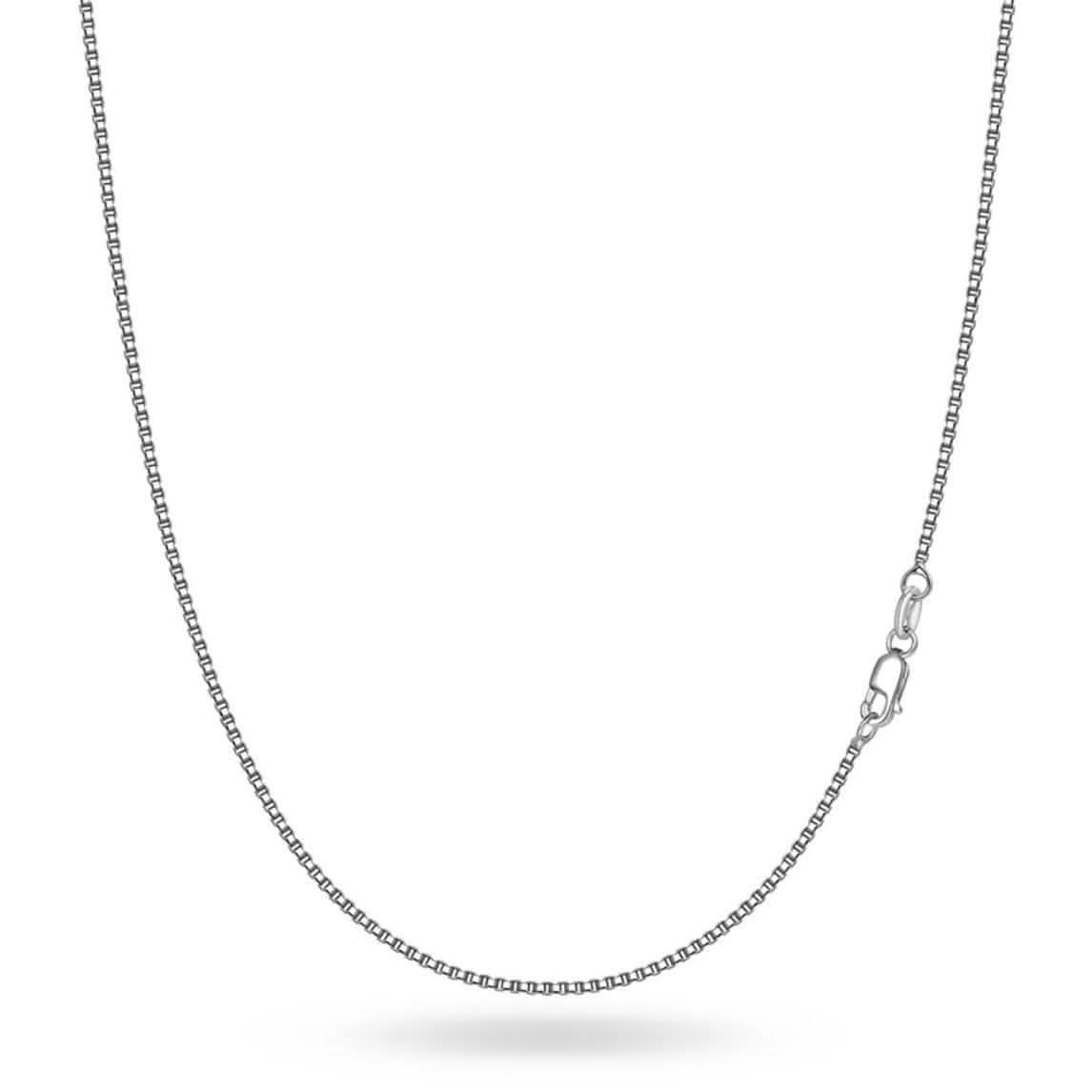 Italienische Sterling Silber 1mm Unisex Panzerkette Halskette