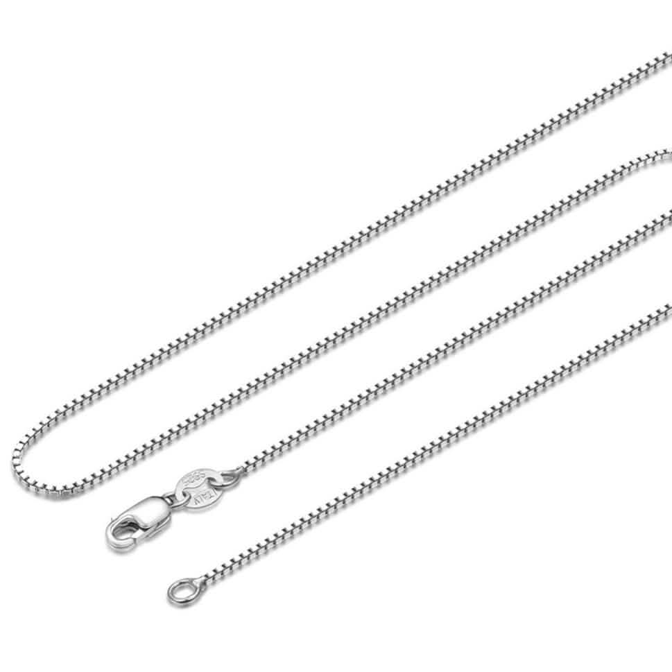 Italienische Sterling Silber 1mm Unisex Panzerkette Halskette