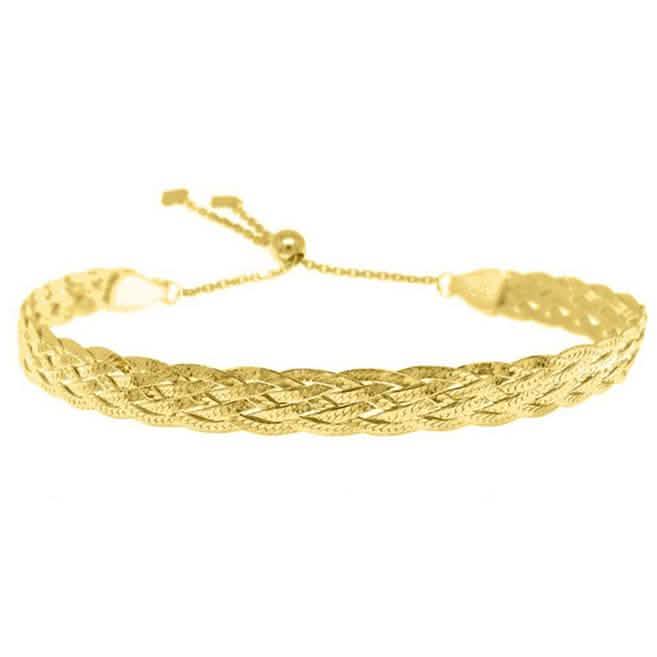 Italienisches verstellbares Armband aus Sterlingsilber