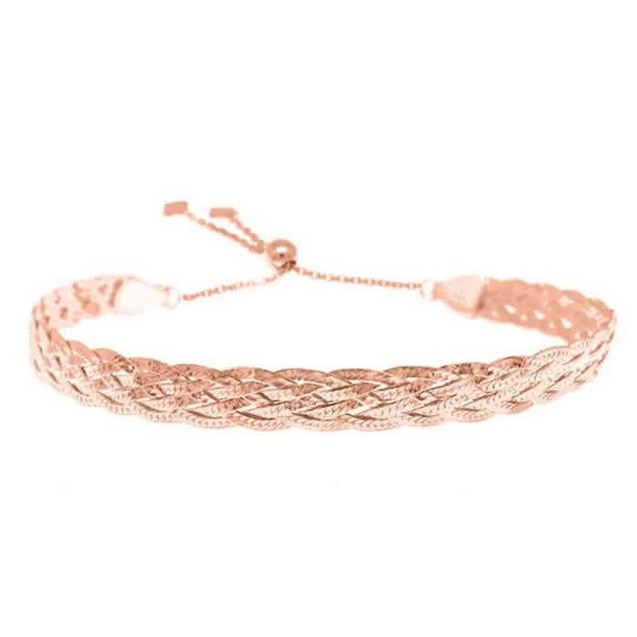 Italienisches verstellbares Armband aus Sterlingsilber