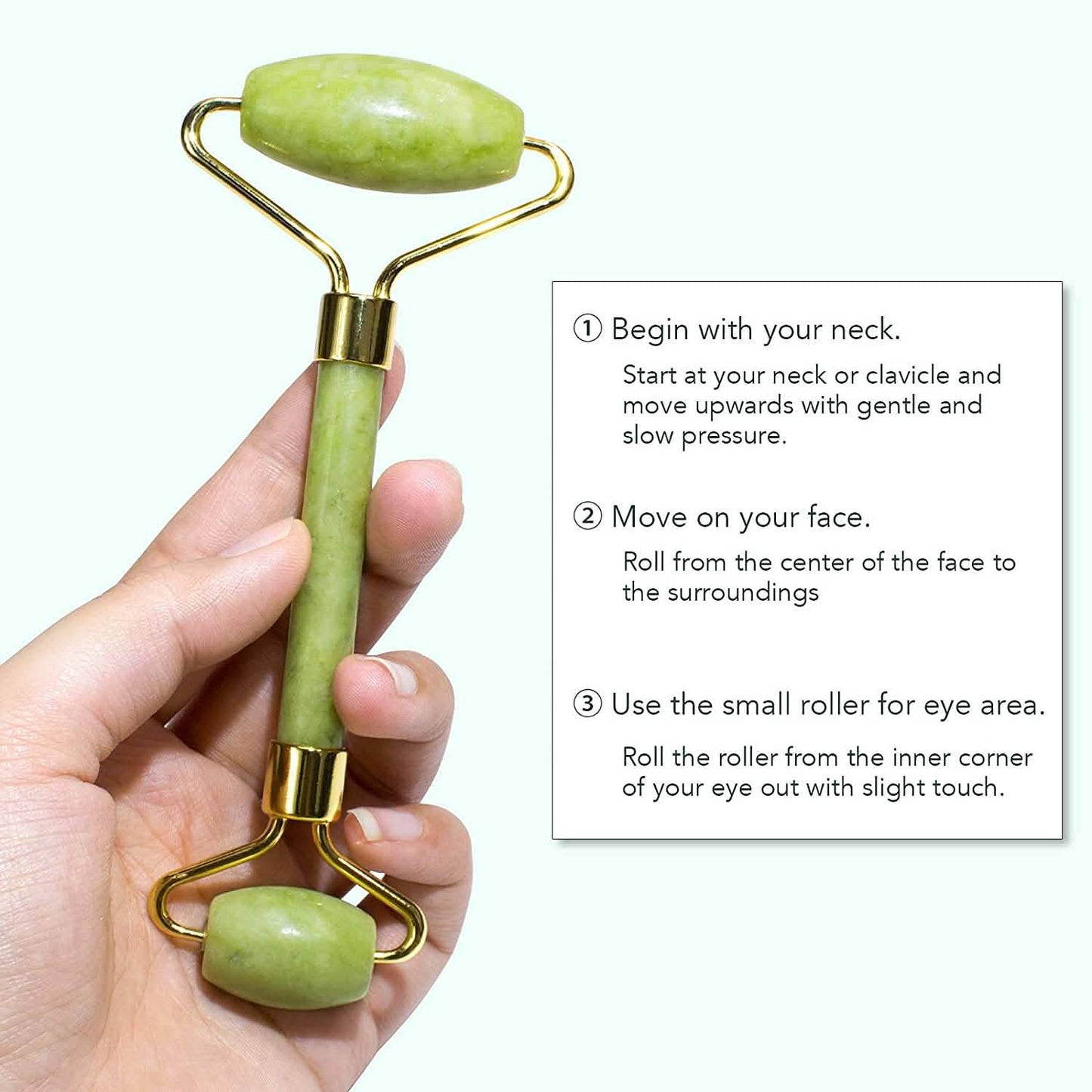 Jade-Roller & Gua Sha Set Gesichts-Schönheitswerkzeuge Gesichtsroller Hautmassagegerät