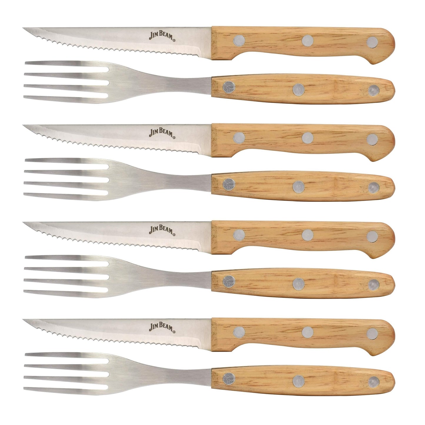 8-teiliges Set: Steakmesser- und Gabel-Set