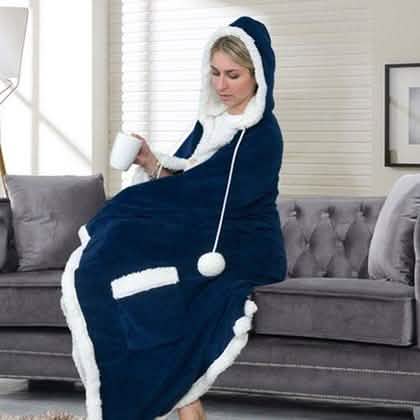 Jellie Cozy und Ultra-Plüsch Sherpa Hoodie-Überwurf