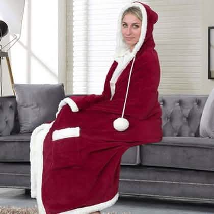 Jellie Cozy und Ultra-Plüsch Sherpa Hoodie-Überwurf
