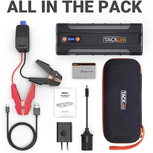 Starthilfegerät 1000A Spitze 20000mAh 12V Auto Starthilfe Schwarz T8 MAX