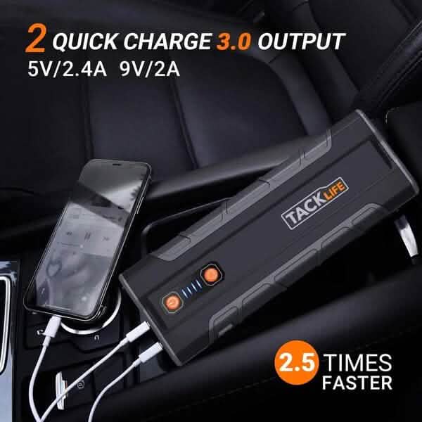 Starthilfegerät 1000A Spitze 20000mAh 12V Auto Starthilfe Schwarz T8 MAX