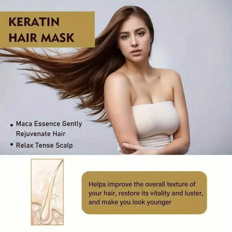 Keratin Weich Feuchtigkeitsspendende Haarmaske mit Kollagen