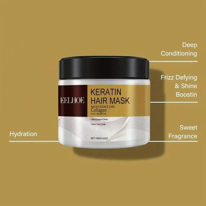 Keratin Weich Feuchtigkeitsspendende Haarmaske mit Kollagen
