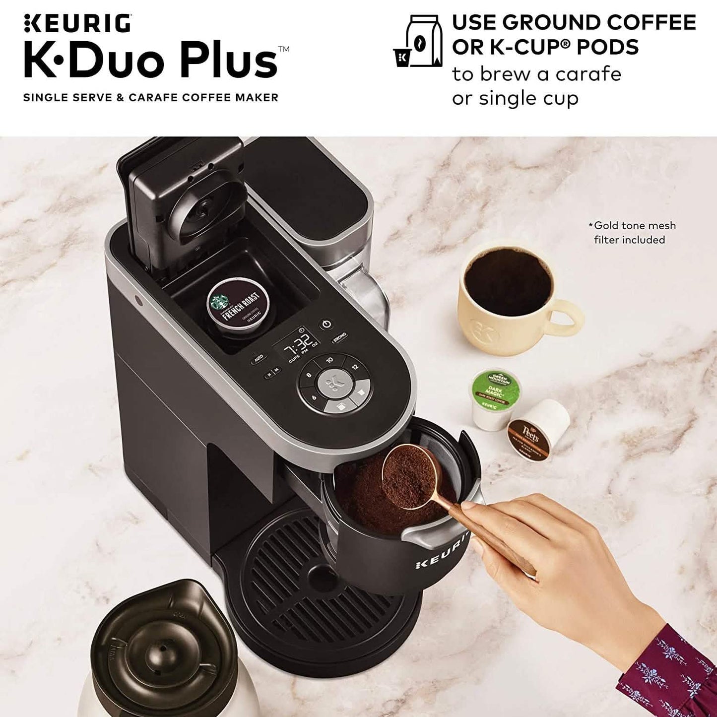 Keurig K-Duo Plus Kaffeemaschine (Generalüberholt)