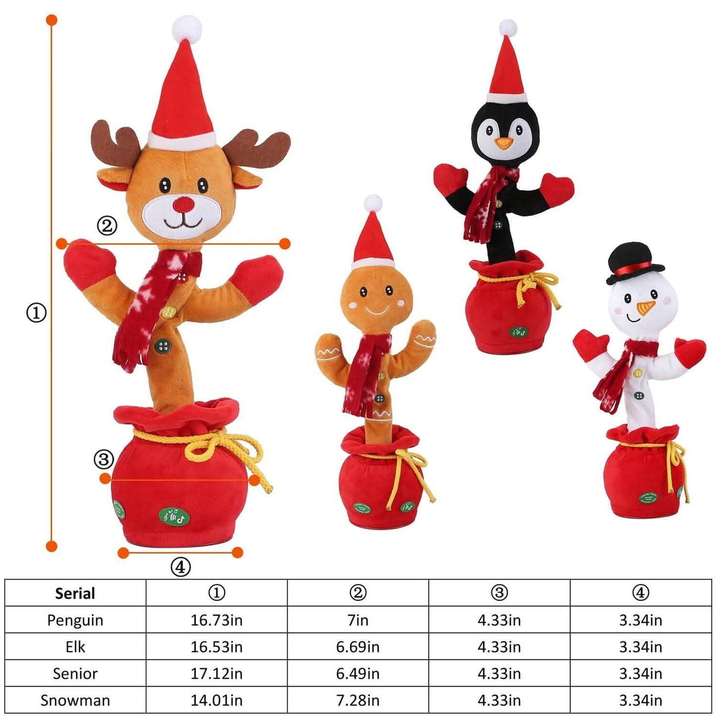 Elektrisches Tanz-Weihnachtsspielzeug für Kinder