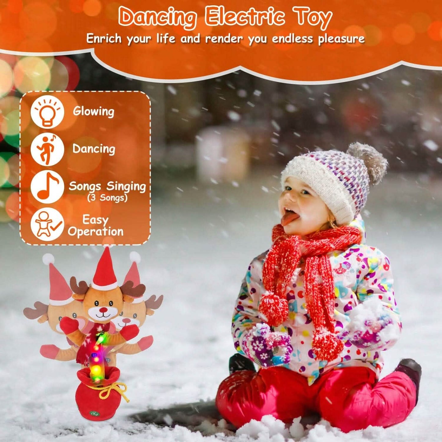 Elektrisches Tanz-Weihnachtsspielzeug für Kinder