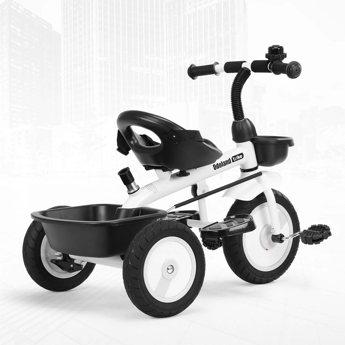 Kinder-Dreirad-Buggy mit einziehbarer Schubstange