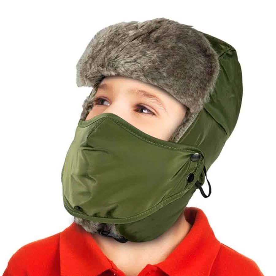 Kinder Winter-Fliegermütze mit maximaler Abdeckung