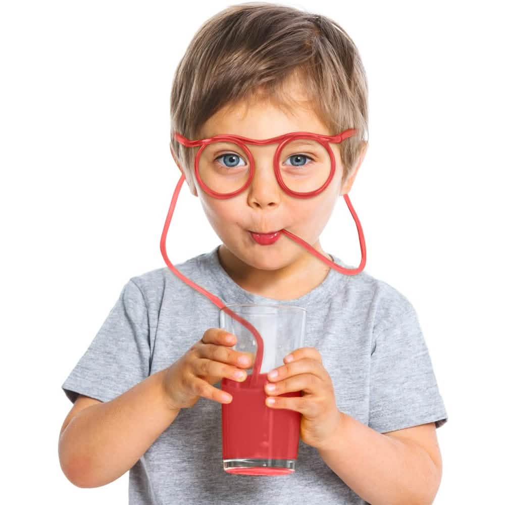 Lustige Strohhalm-Brille für Kinder