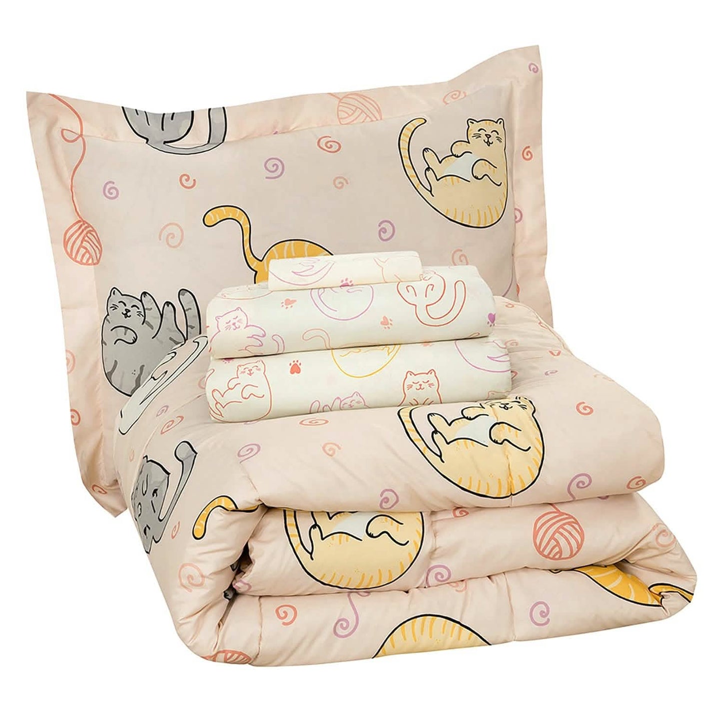 Kidz Mix Sleepy Cats Bettwäsche-Set im Beutel