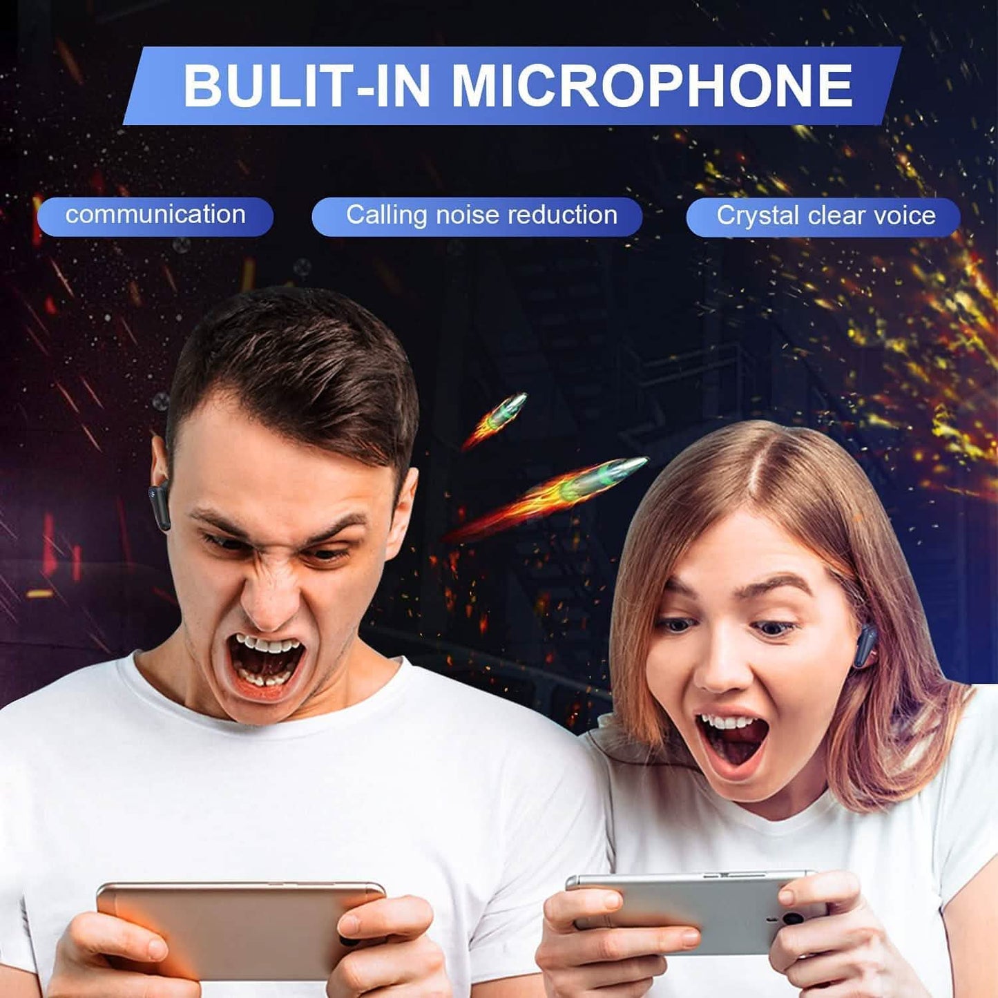 KINGSTAR TWS Bluetooth 5.0 kabellose Gaming-Ohrhörer