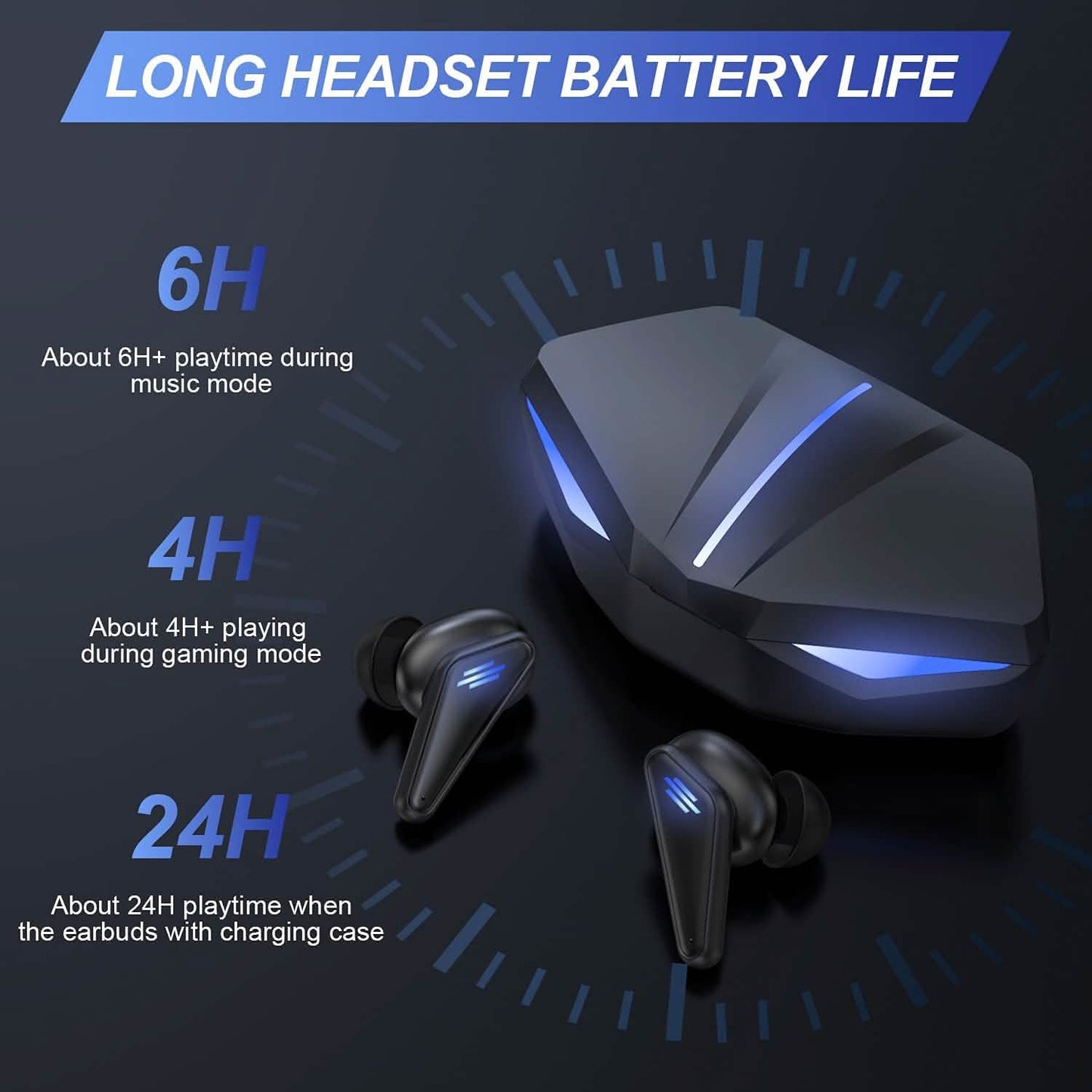 KINGSTAR TWS Bluetooth 5.0 kabellose Gaming-Ohrhörer