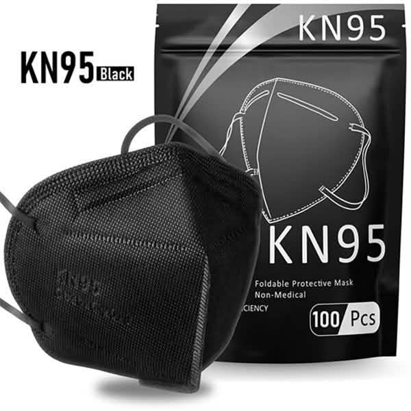 KN95 Faltbare Schutzmaske - Schwarz