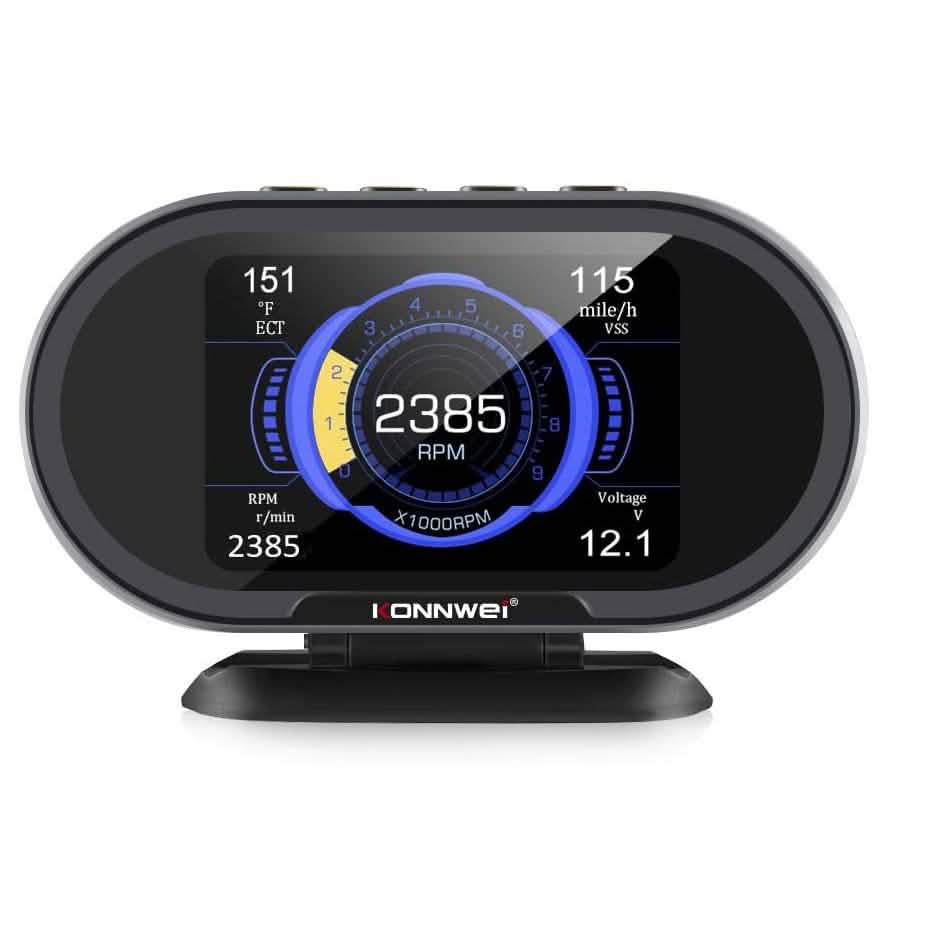 KONNWEI KW206 Auto OBD2 HUD Digitalanzeige Drehzahlmesser