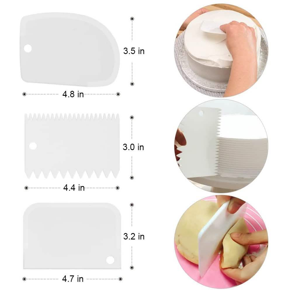 Kootek 28 cm drehbarer Tortendrehteller mit 2 Winkelpaletten und 3 Teigschabern