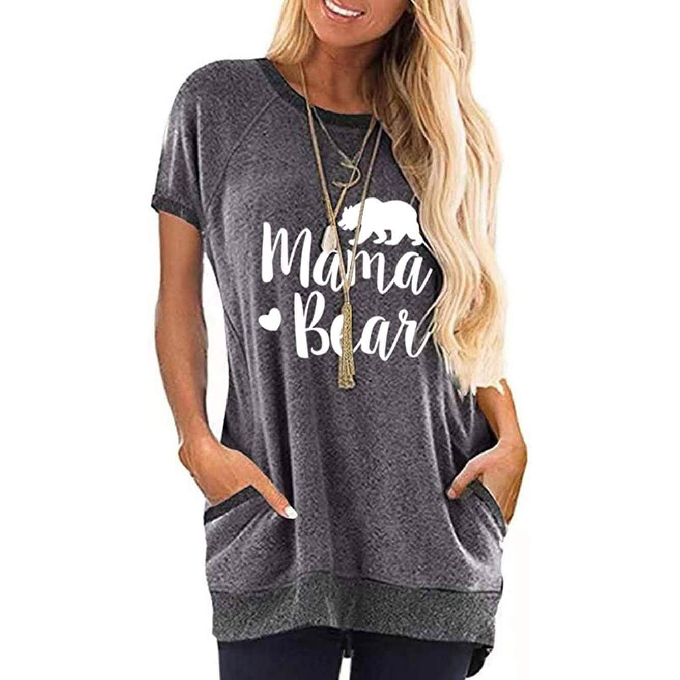 Damen Langarmshirts aus Baumwolle mit Grafik- und Buchstabenprint, Sommer-Oberteile
