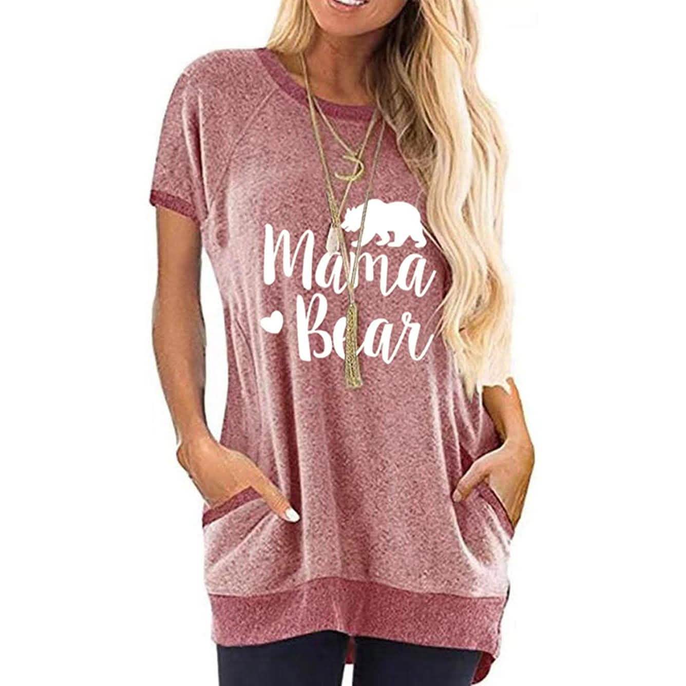 Damen Langarmshirts aus Baumwolle mit Grafik- und Buchstabenprint, Sommer-Oberteile