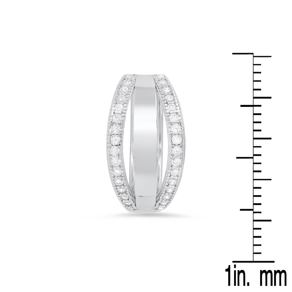 Damen-Ohrringe aus Sterlingsilber mit simulierten Diamanten und mehrschichtigen Huggies