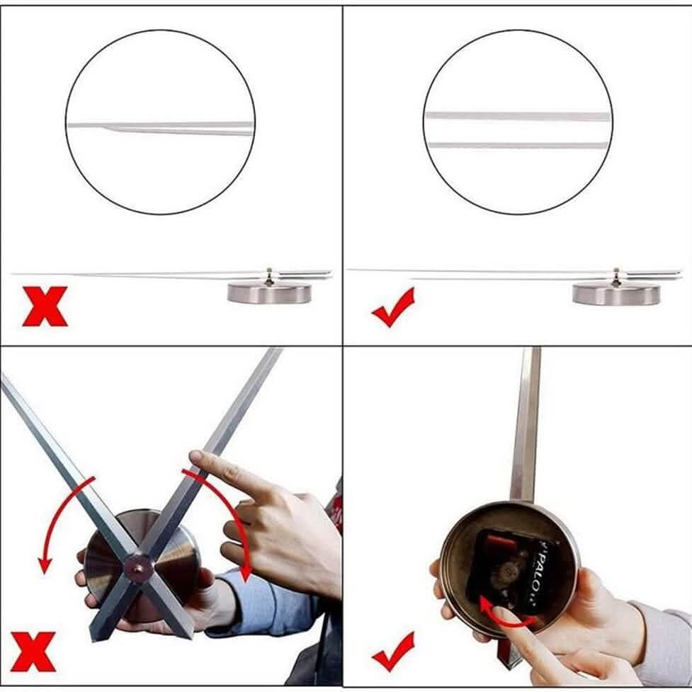 Große rahmenlose 3D-Wanduhr-Aufkleber
