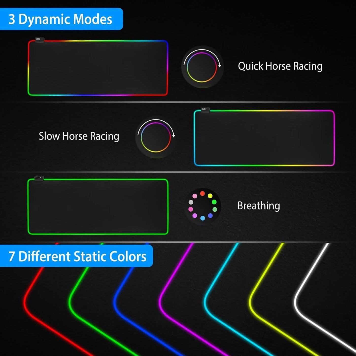 Große LED-RGB-Computer-Tastatur-Maus-Matte