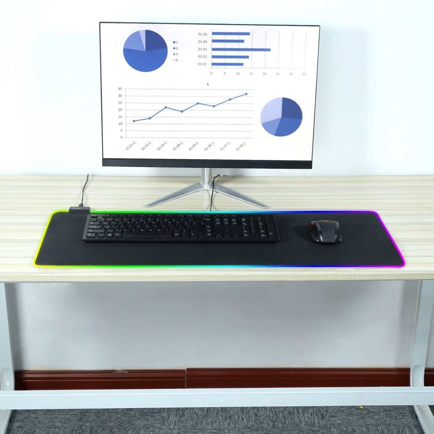 Große LED-RGB-Computer-Tastatur-Maus-Matte