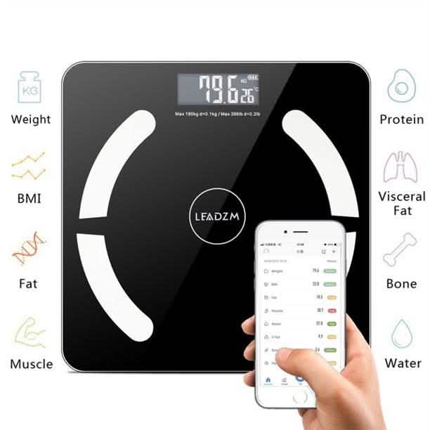 Digitales drahtloses intelligentes BMI-Körperanalysegerät für das Badezimmer zur Gesundheitsüberwachung mit Datensynchronisierung