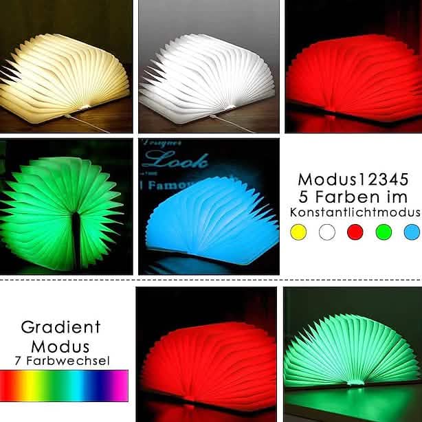 LED Nachttisch Stehleuchte Buch Tisch Nachtlampe