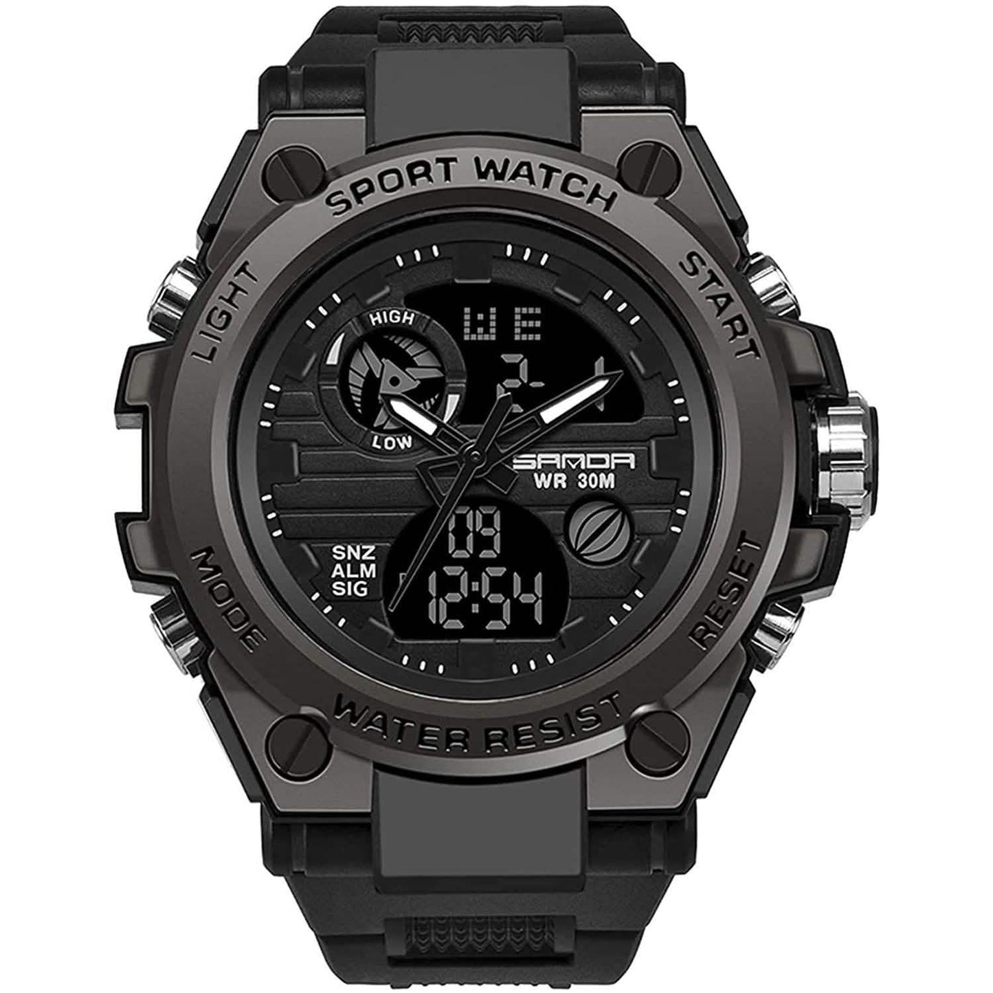 LED Digital Militär-Uhr Klassische Sportuhr für Herren