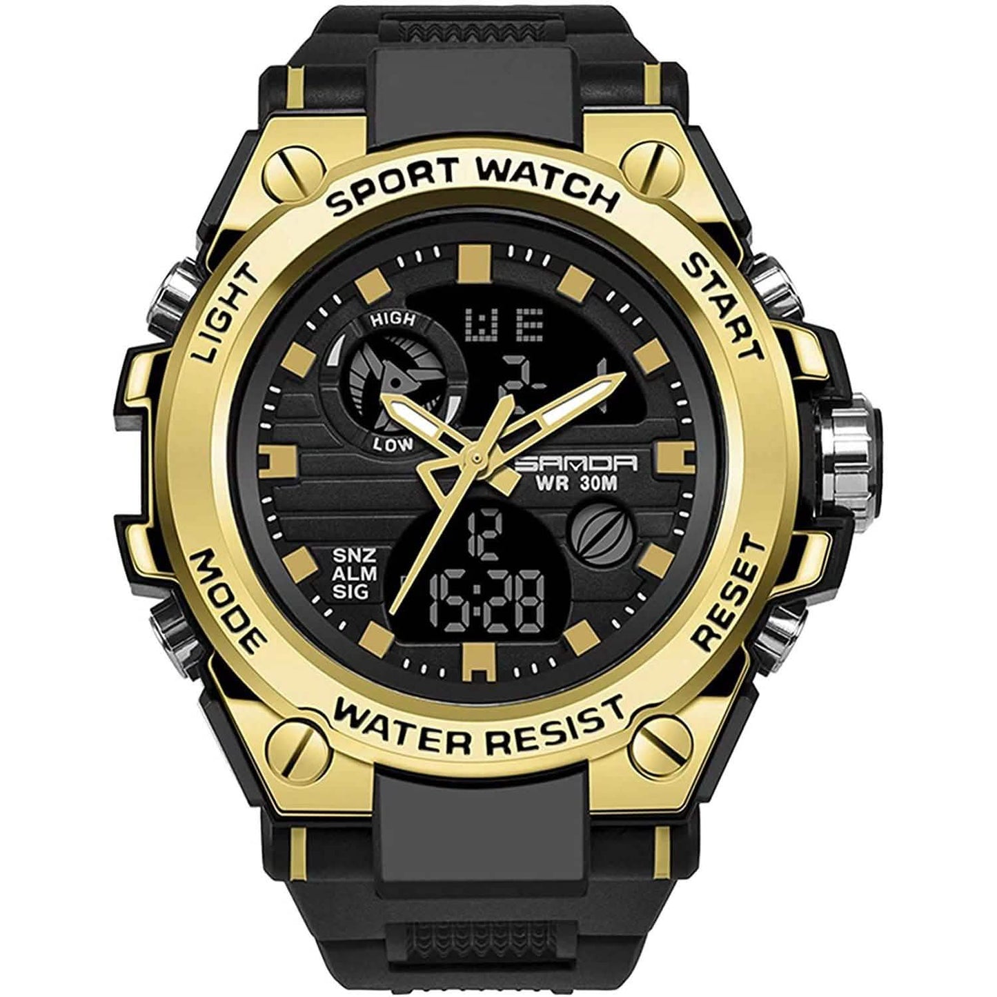 LED Digital Militär-Uhr Klassische Sportuhr für Herren