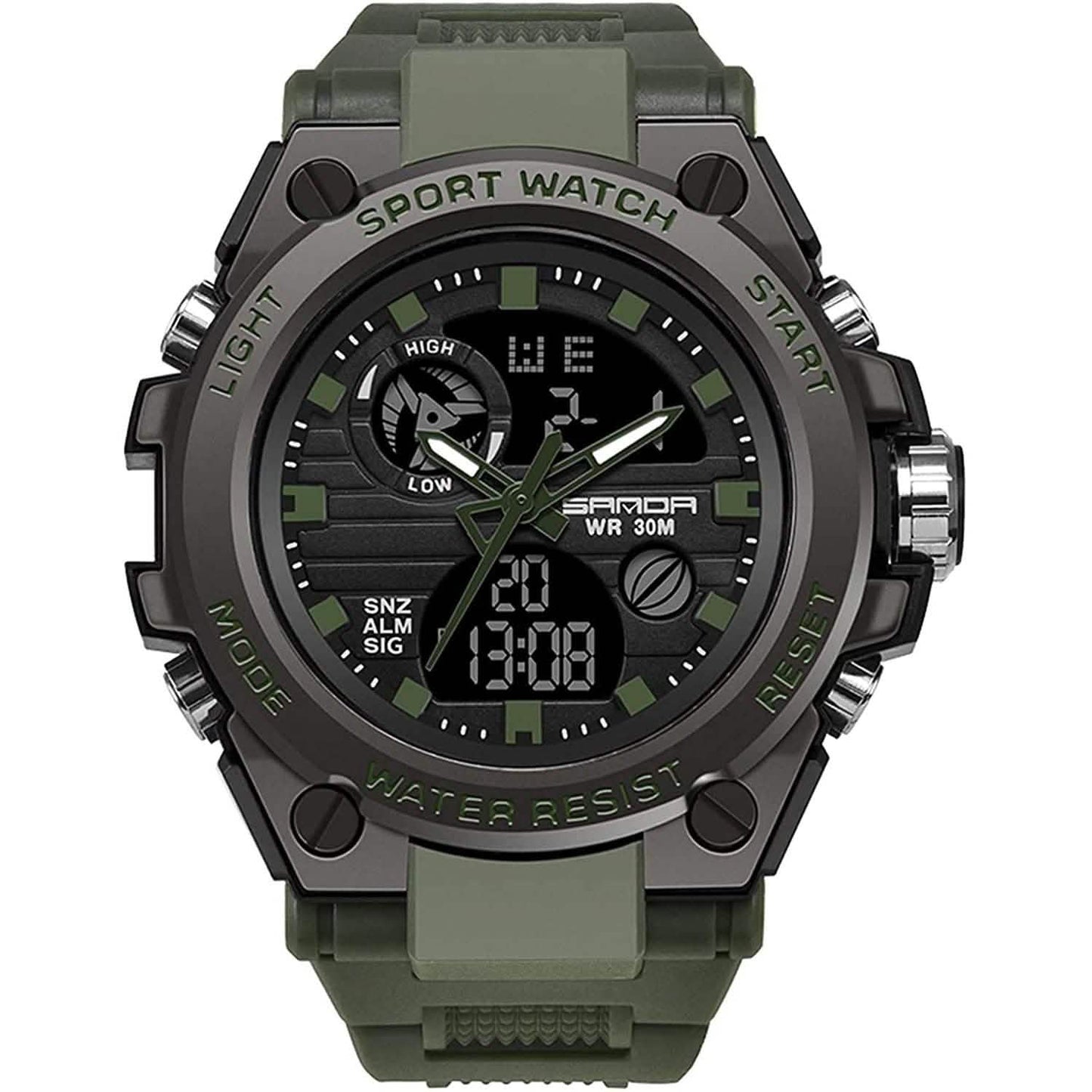 LED Digital Militär-Uhr Klassische Sportuhr für Herren