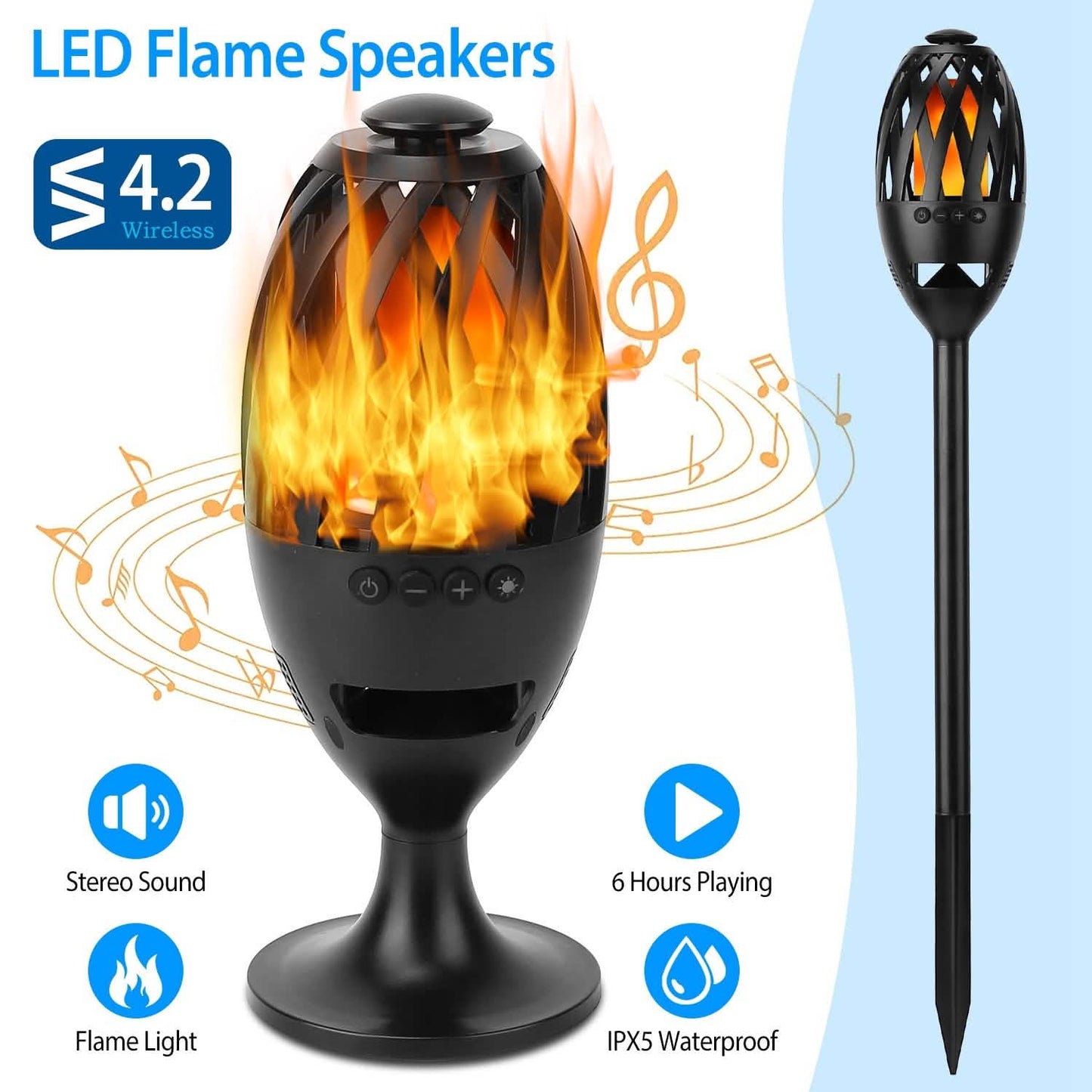 LED Flammenlautsprecher Fackel